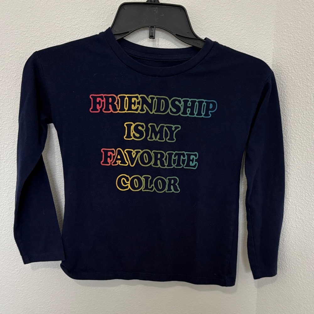 Navy Blue Friendship Long Sleeve Tee